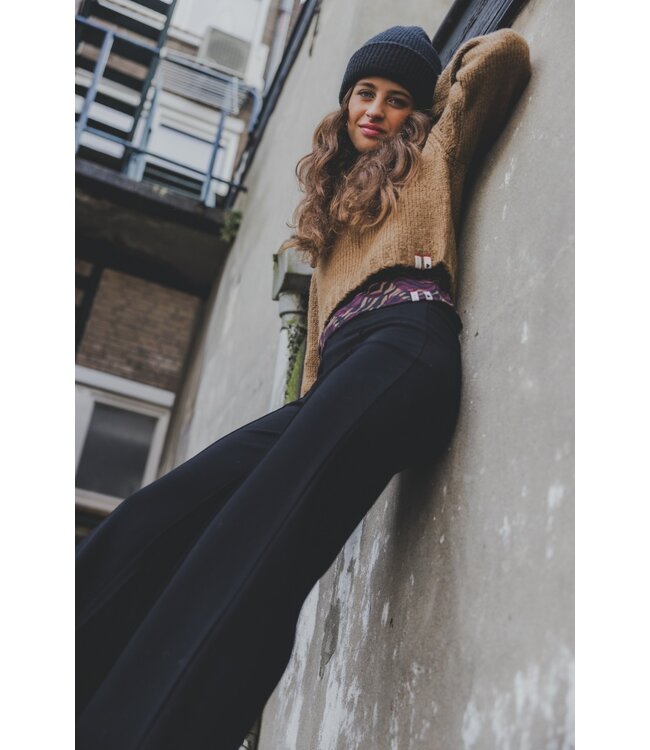 Cropped trui Teddy Brown