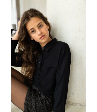 LOOXS 10sixteen Cropped blouse black viscose