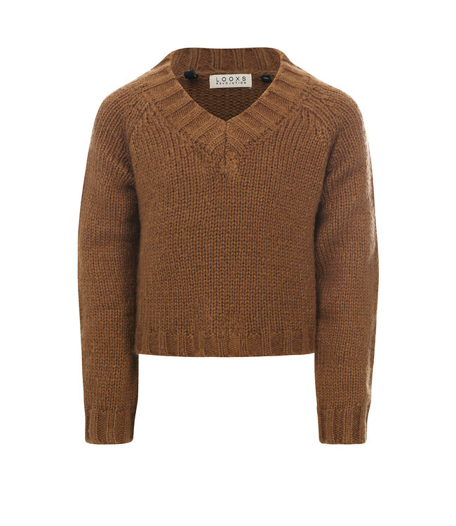 Cropped trui Teddy Brown