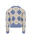 Knitted jumper V-neck Argyle