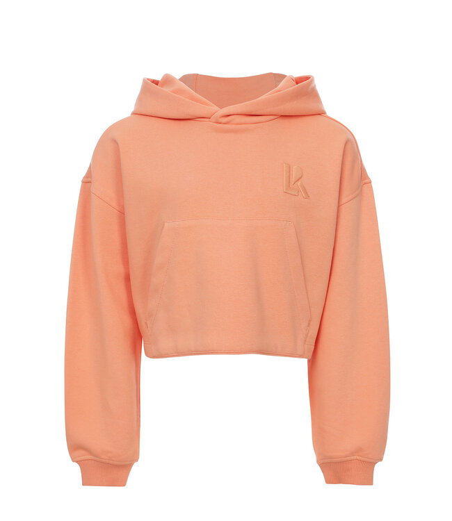 Cropped hooded sweater Papaya