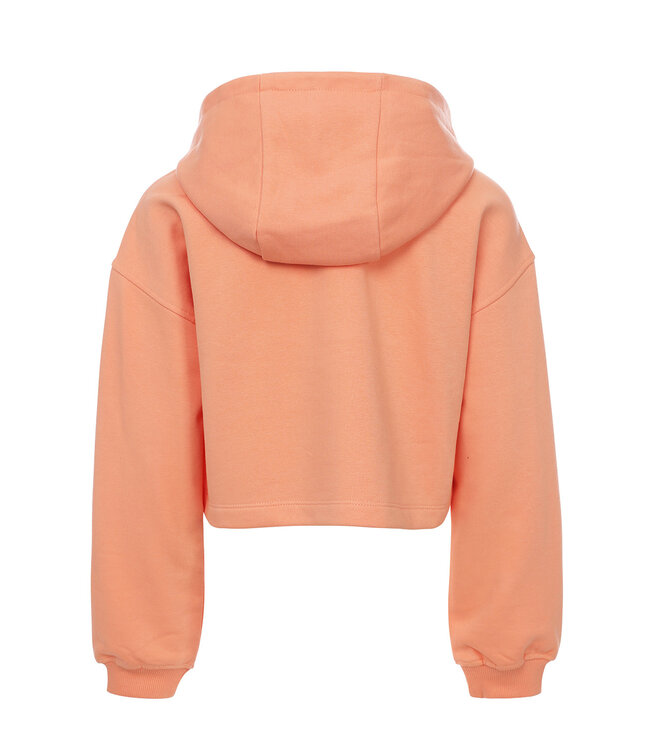 Cropped hooded sweater Papaya