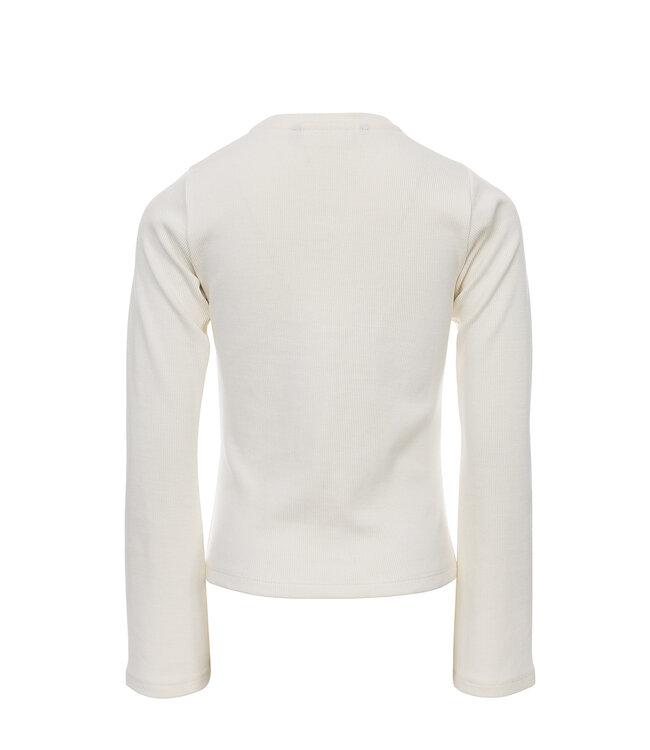 T-shirt flared mouwtjes Offwhite