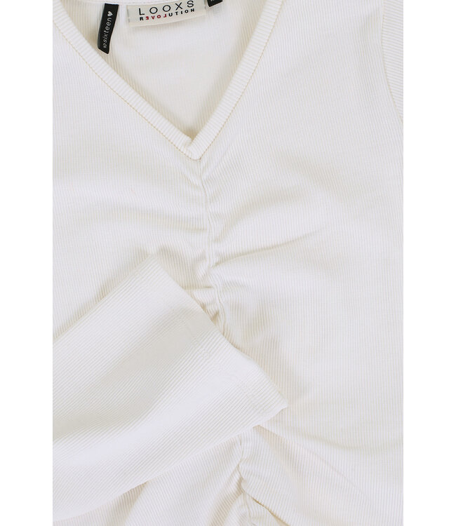 T-shirt flared mouwtjes Offwhite