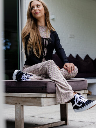 LOOXS 10sixteen Viscose Top met strikjes LOOXS 10sixteen Viscose Top met strikjes