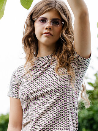 LOOXS 10sixteen T-shirt Argyle print LOOXS 10sixteen T-shirt Argyle print