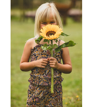 LOOXS Little Paisley flower top zwart paisley dessin