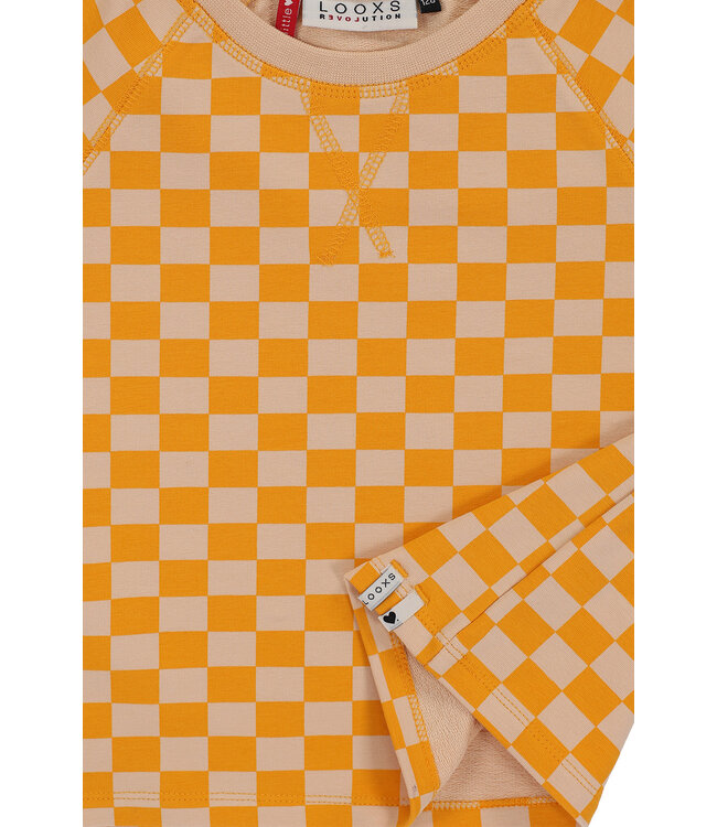 Sweater yellow block print