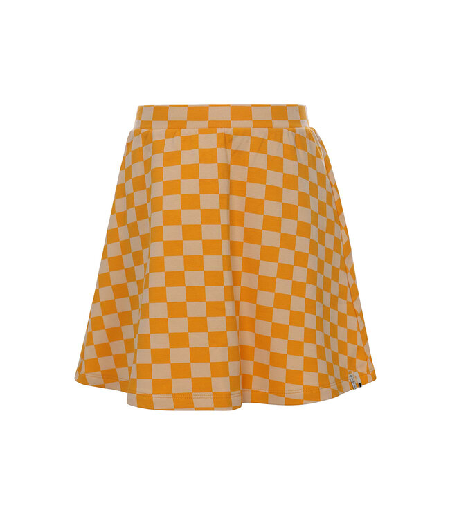 Sweat rokje gele blokjes print