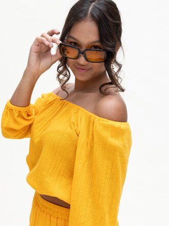 LOOXS 10sixteen Cropped summer top Yellow LOOXS 10sixteen Cropped summer top Yellow
