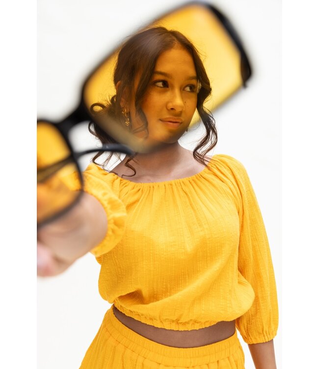 Cropped zomer top Yellow