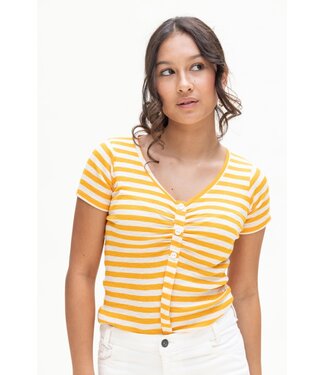 LOOXS 10sixteen Gestreepte top Geel