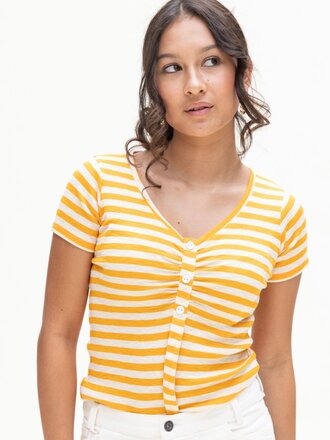 LOOXS 10sixteen Striped top yellow LOOXS 10sixteen Striped top yellow