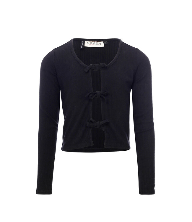 Viscose Top met strikjes.