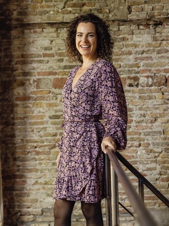 LXS the female concept LXS Viscose wrap dress Autumn Flower LXS the female concept LXS Viscose wrap dress Autumn Flower