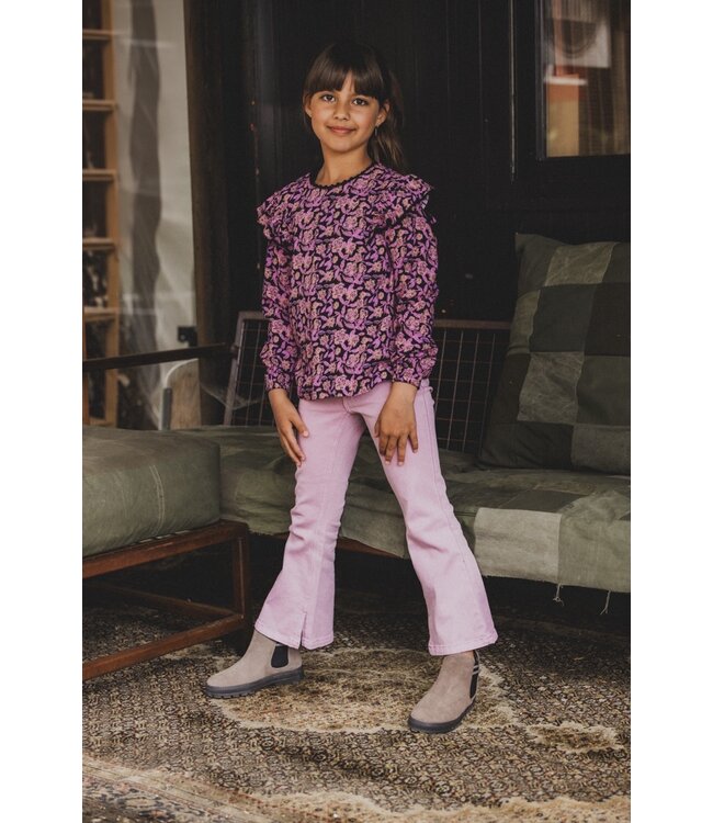 Colored flared denim Lila