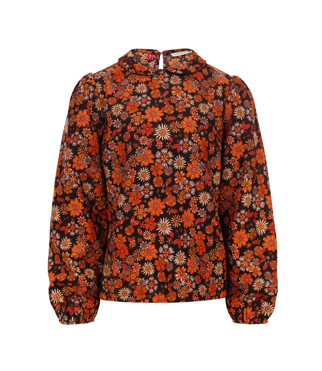 Retro mini corduroy blouse