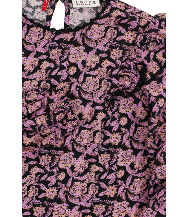 Viscose loose-fit Blouse Autumn Flower