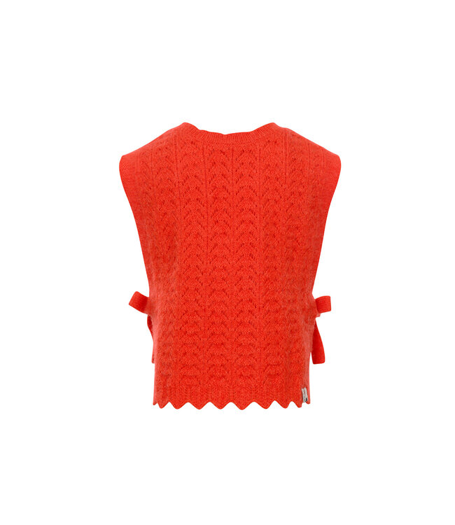 Knitted spencer fluo orange