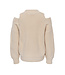 Gebreide  sweater open schouders