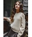 Gebreide  sweater open schouders