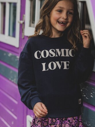 LOOXS Little Sweater Graphite Cosmic Love LOOXS Little Sweater Graphite Cosmic Love