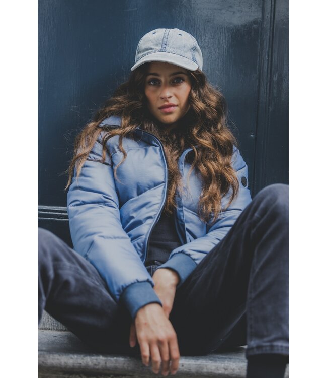 Bomber jacket fake down Blue