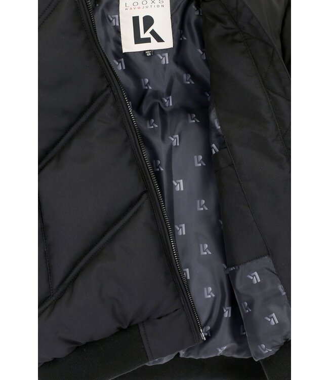 Bomber winter jas gewatteerd zwart
