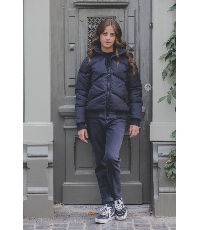 Bomber jacket fake down Black