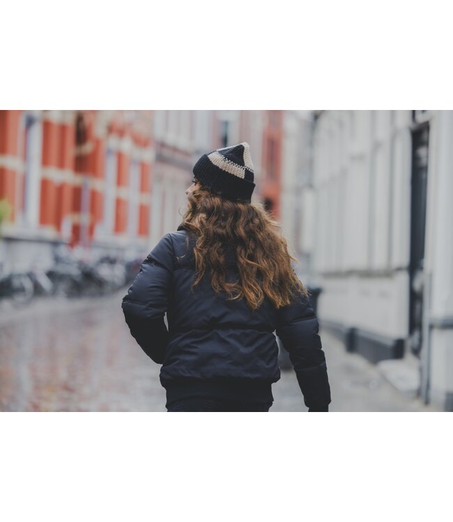 Bomber jacket fake down Black