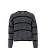 LXS Knitted jumper Grey Black Stripe