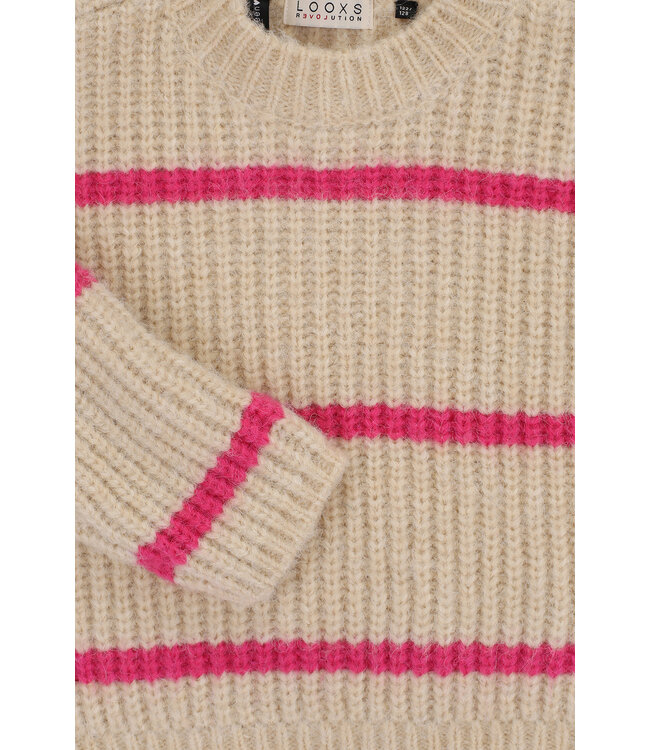 LXS Knitted jumper Pink Stripe