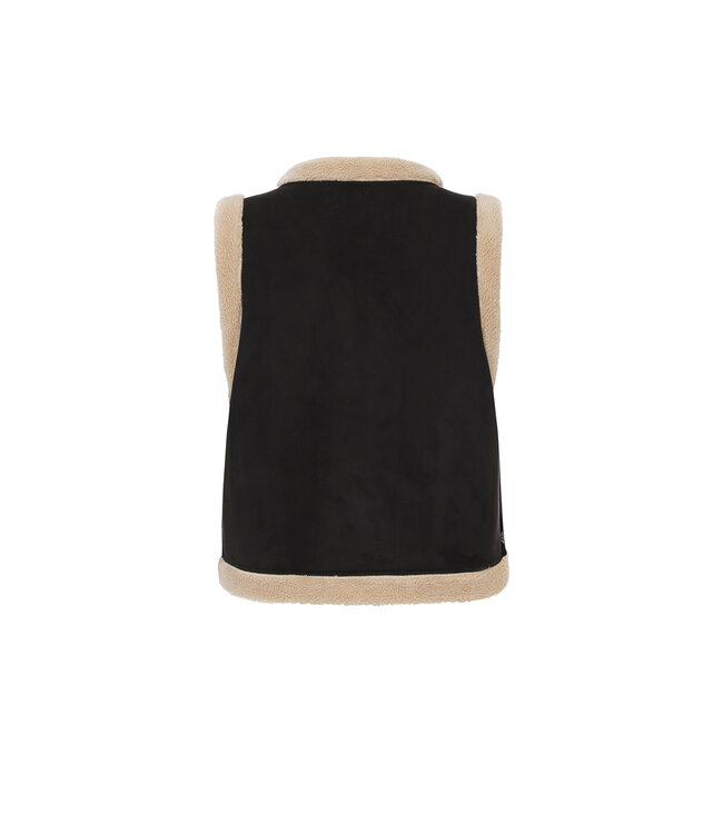 LXS Zwart gilet with teddy