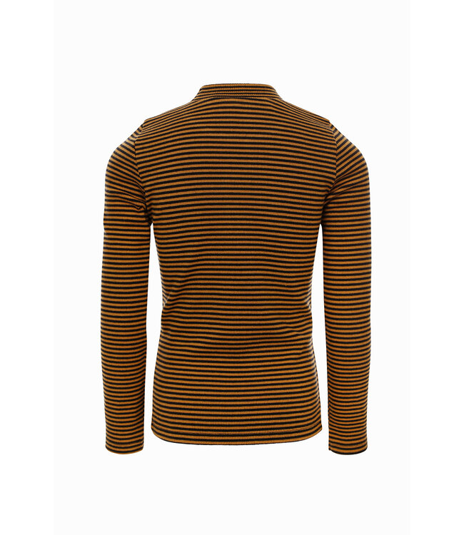 Longsleeve Ochre Stripe rib jersey