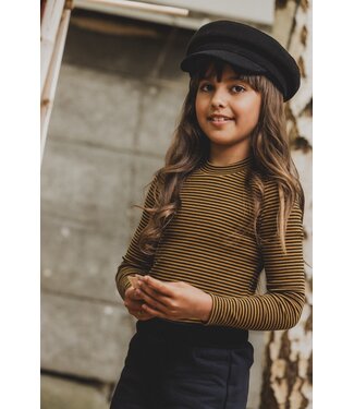 LOOXS Little Longsleeve Oker streepje rib jersey