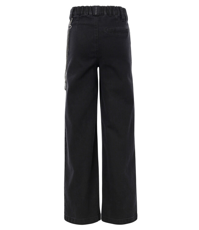 Zwarte denim straight leg Ketting