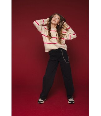 LOOXS 10sixteen Black denim with chain belt