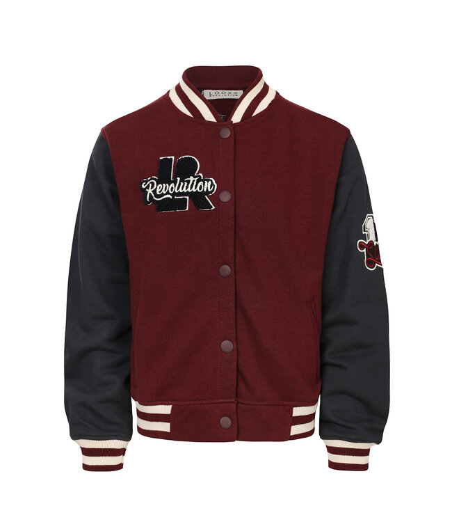 Baseball vest Bordeaux/Antraciet