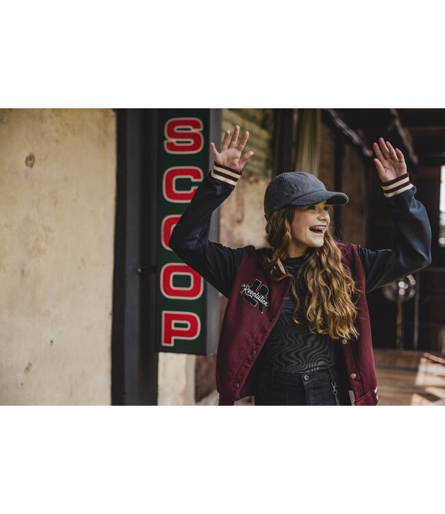 Baseball vest Bordeaux/Antraciet