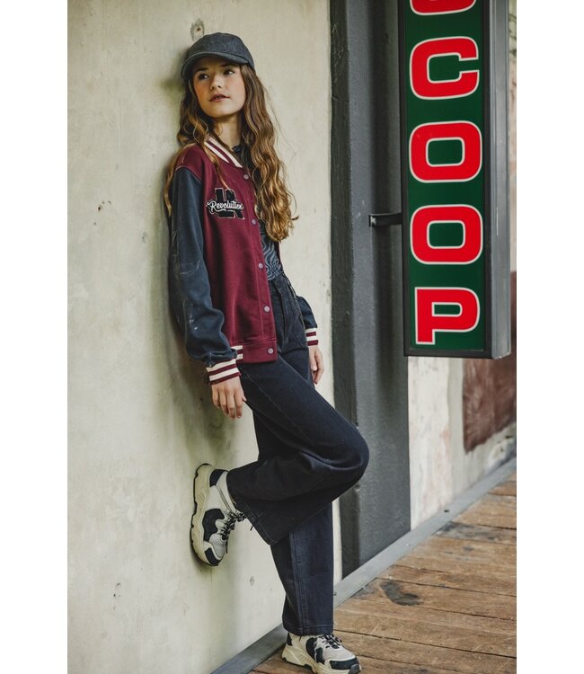 Baseball vest Bordeaux/Antraciet