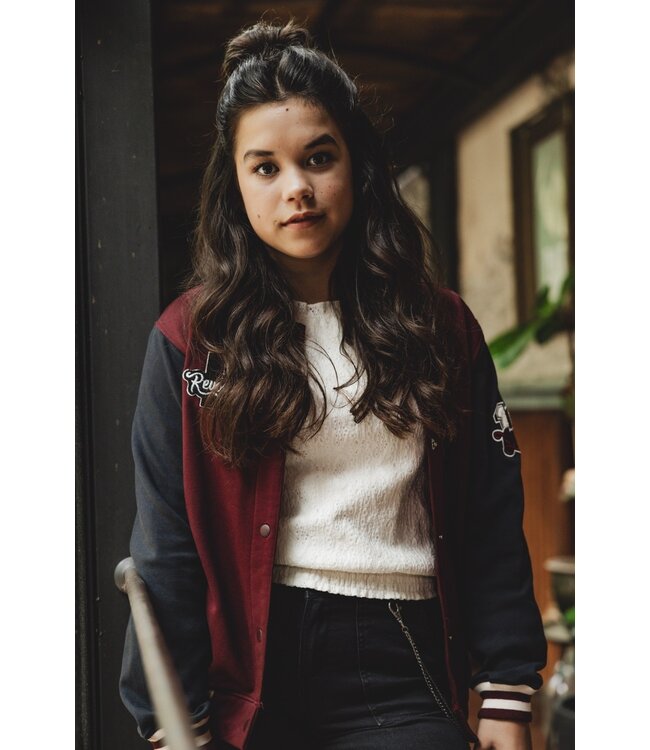 Baseball cardigan Burgundy/Graphite