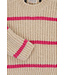 Gebreide trui Pink Stripe