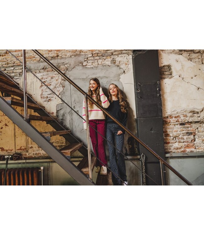 Knitted jumper Pink Stripe