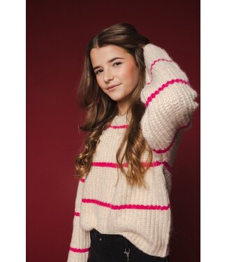 LOOXS 10sixteen Gebreide trui Pink Stripe