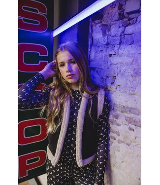 LOOXS 10sixteen Black gilet with teddy