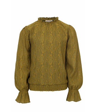 LOOXS 10sixteen Lace top Moss