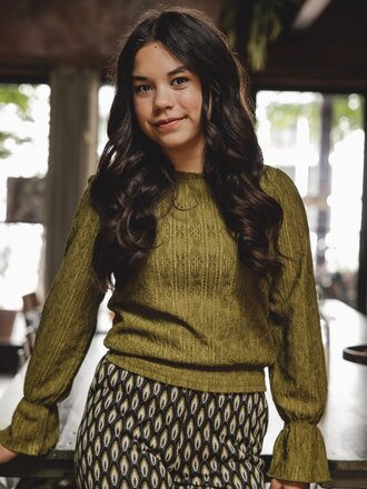 LOOXS 10sixteen Lace top Moss LOOXS 10sixteen Lace top Moss