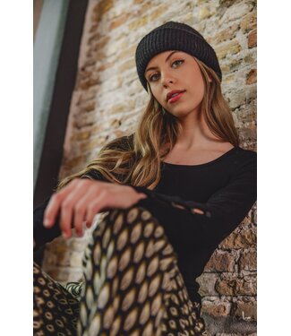 LOOXS 10sixteen Black rib jersey top