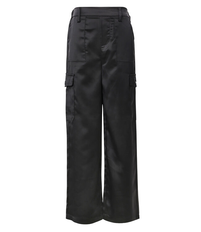Cargo pants Black satin
