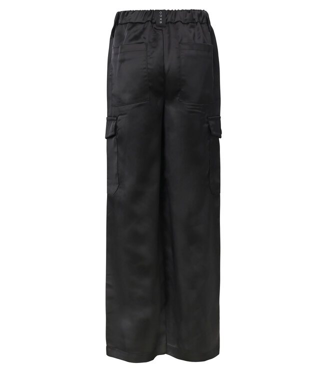 Cargo pants Black satin
